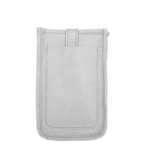 Leather Crossbody Grey Phone Sling Wallet Bag–Small Shoulder  Bag for Daily Use - Picture 9 of 10